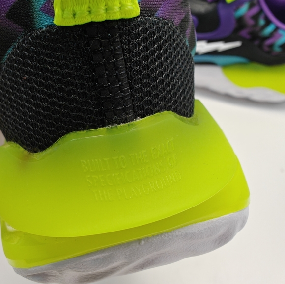 4Y Nike Run Flow Teal Nebula Volt Black DZ4490-001 Easy on/off Running Sneakers - Picture 7 of 11